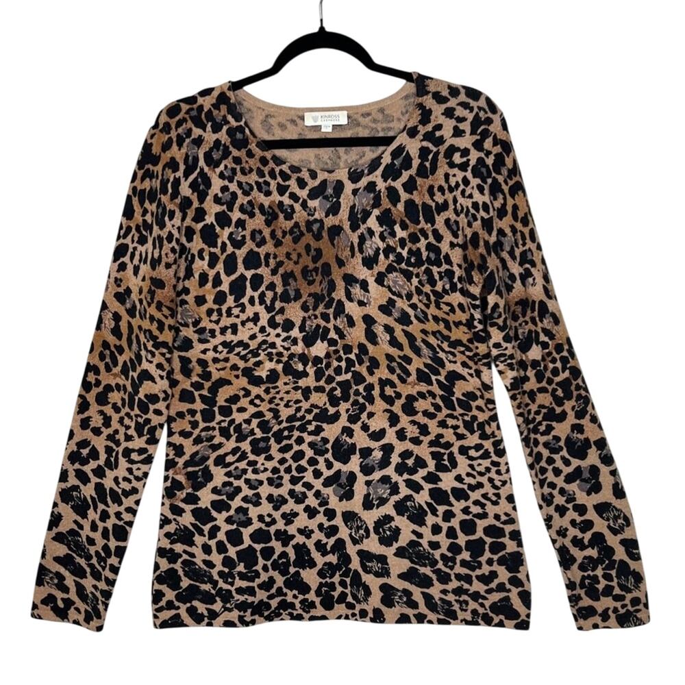 Kinross Leopard Print Crew Neck Sweater